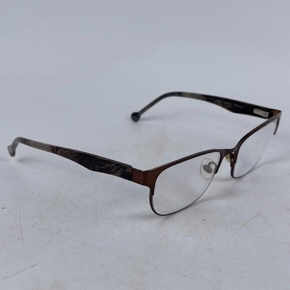 Jonathan Adler‎ JA505 Eyeglasses Frame Unisex Brown Plastic Full Rim 55-18-140 - Picture 6 of 13